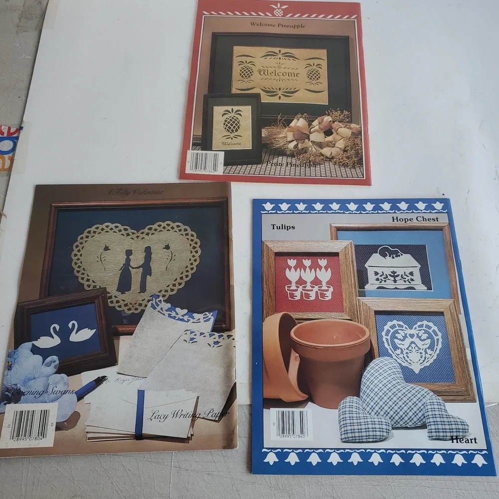 Country Scissor Snips Workbook Lot 3 Victorian Keepsake Vintage NOS